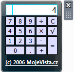Основное окно гаджета для Windows 7.